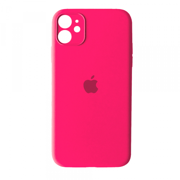 Silicone Case Full Camera Protective (AA) для iPhone 12 (6.1") (Hot Pink)-0